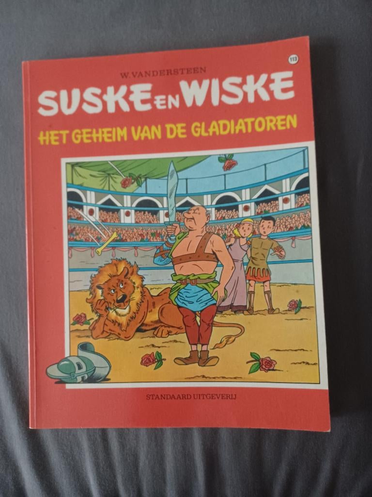 Suske en wiske nr 113. Het geheim van de gladiatoren., Willy Vandersteen, Eén stripboek, Ophalen of Verzenden, Zo goed als nieuw