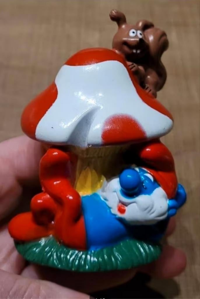 De Smurfen - rubberen popje (BIP Candy 1995), Collections, Enlèvement ou Envoi, Schtroumpfs, Comme neuf, Statue ou Figurine
