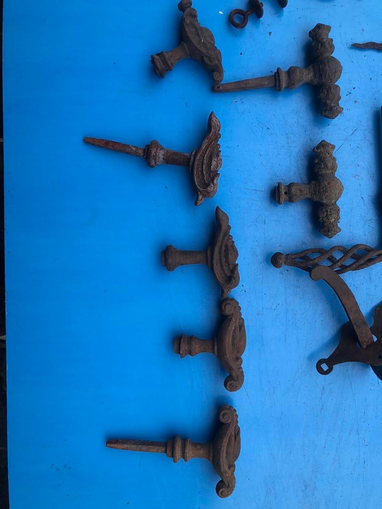Ancestral vintage ijzeren deurklinken, Antiek en Kunst, Ophalen