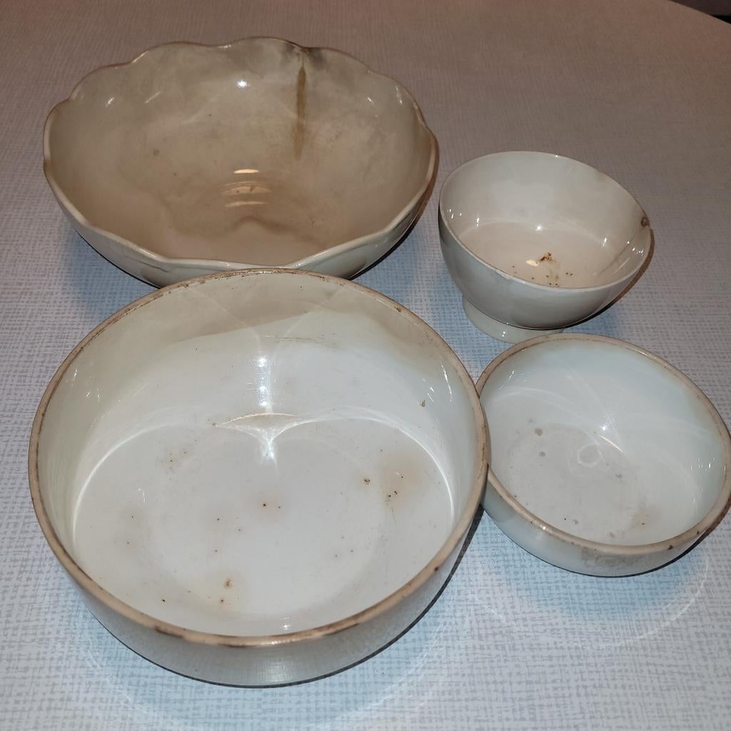 4  antieke Boch frères La Louvière kommen, Antiek en Kunst, Ophalen