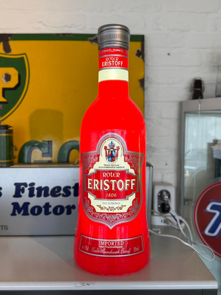 Eristoff reclame lichtbak, Verzamelen, Ophalen, Gebruikt, Lichtbak of (neon) lamp