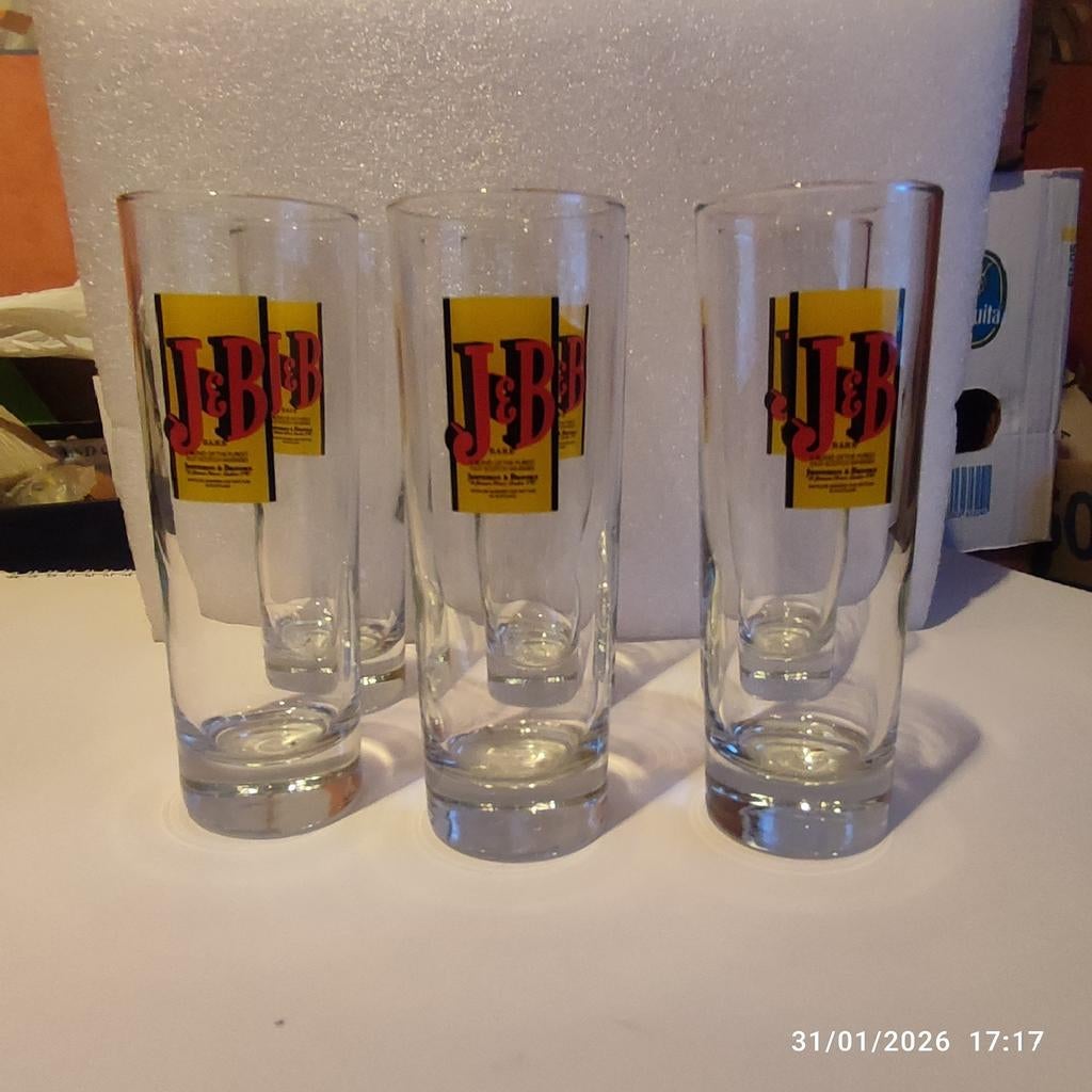 6 verres à whisky JB ., Verzamelen, Ophalen, Zo goed als nieuw, Borrel- of Shotglas