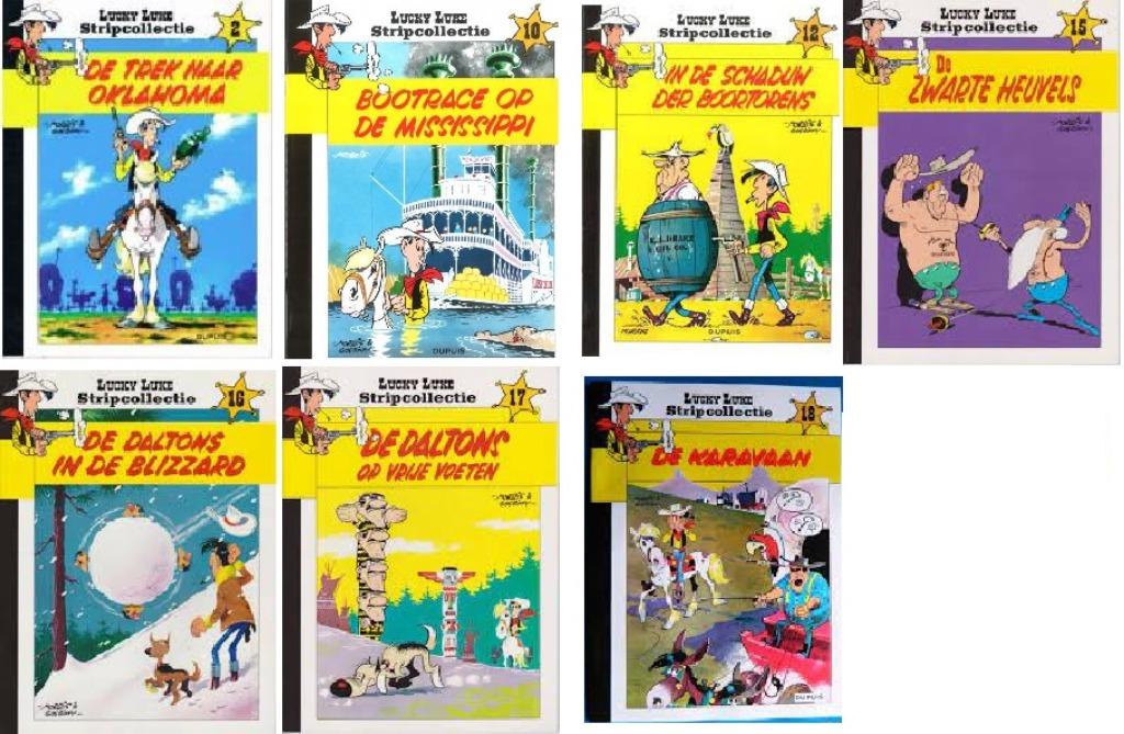 Lucky Luke pakket van 7 strips, Boeken, Ophalen of Verzenden, Nieuw