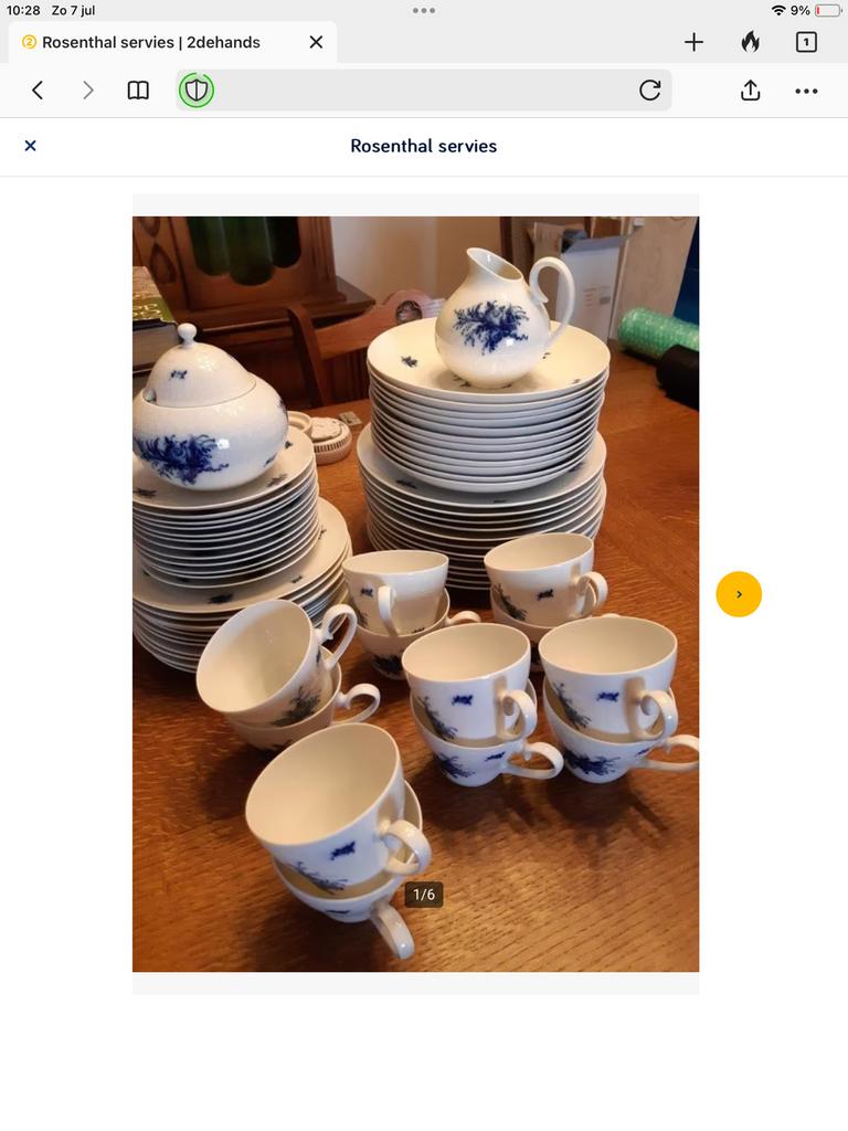 Servies Rosenthal, Enlèvement, Comme neuf, Service complet