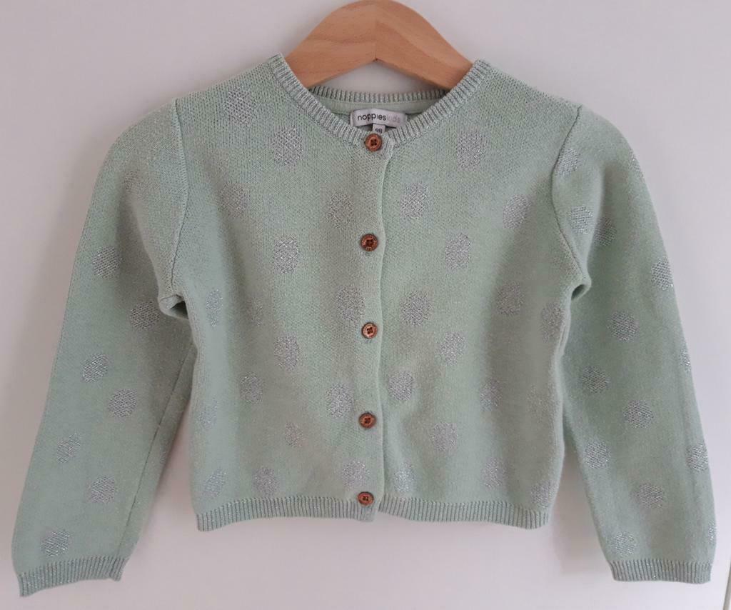 Muntgroene gilet Noppies - maat 98, Kinderen en Baby's, Kinderkleding | Maat 98, Gebruikt, Meisje, Trui of Vest, Ophalen of Verzenden