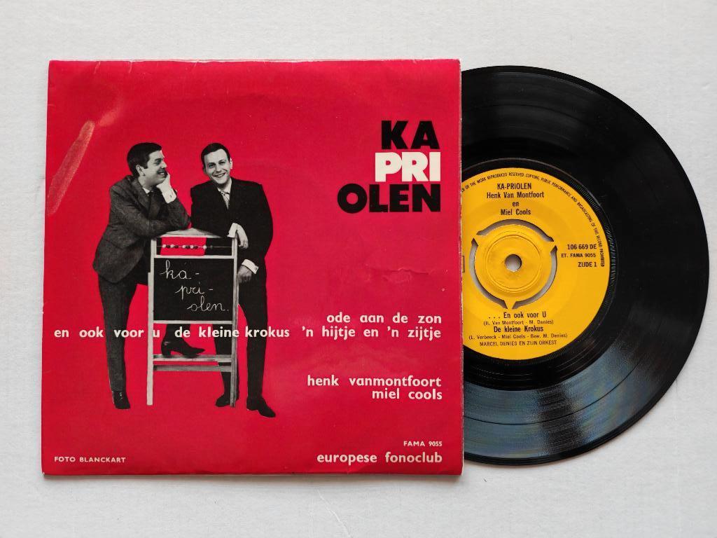 HENK VAN MONTFOORT & MIEL COOLS - Ka-priolen (EP 45t), Enlèvement ou Envoi, Comme neuf, Autres formats, Chanson réaliste ou Smartlap