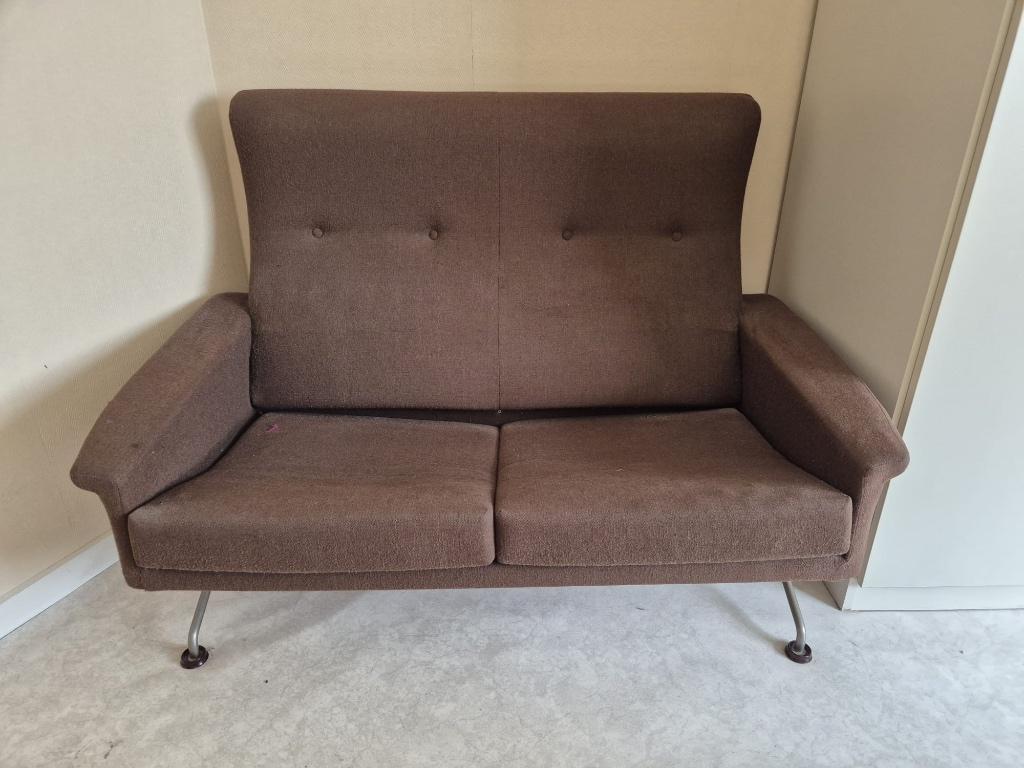 vintage tweepersoons zetel, Ophalen, Gebruikt, Minder dan 75 cm, 150 tot 200 cm
