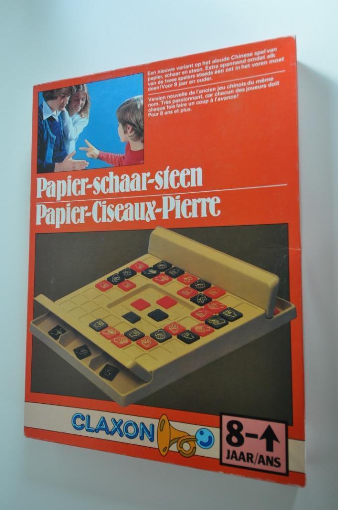 Gezelschapsspel Papier-schaar-steen, Enlèvement ou Envoi, Comme neuf, Claxon