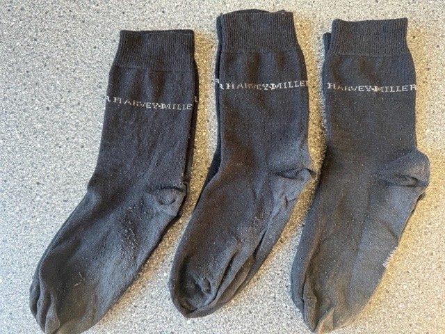 3 Paar zwarte kousen Harvey-Miller - mt 39/42 (p/pr)(nr4919), Vêtements | Hommes, Chaussettes & Bas, Taille 39 à 42, Enlèvement ou Envoi