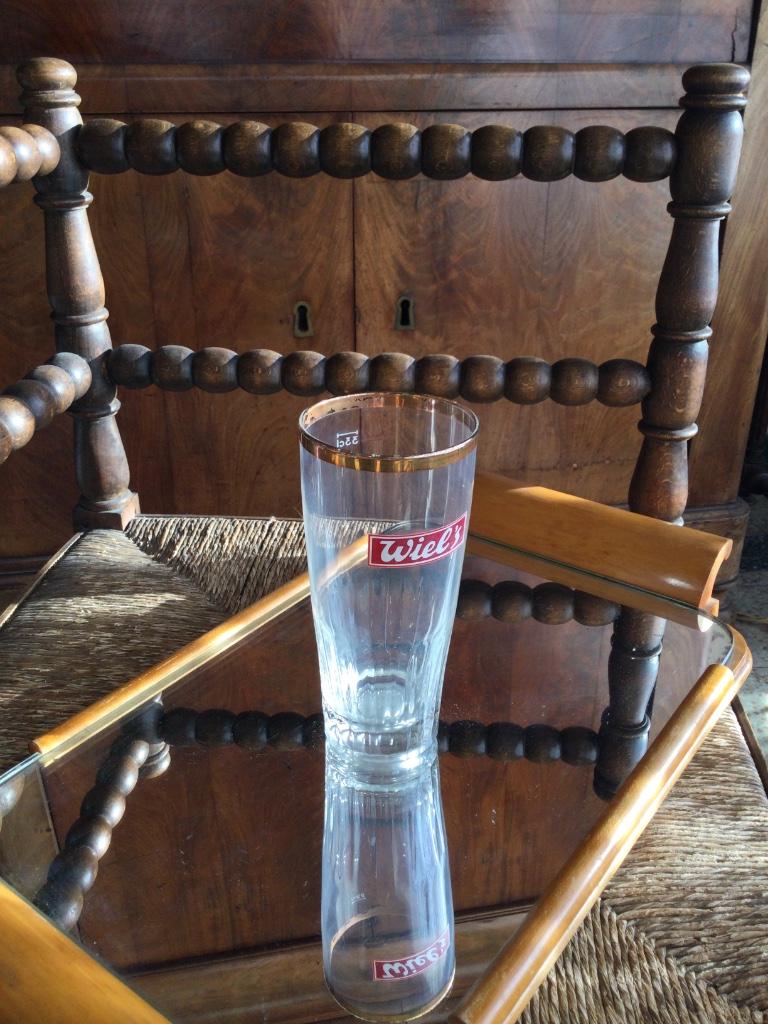 Verre à bière Wiel's, Collections, Enlèvement ou Envoi, Utilisé, Verre ou Verres, Autres marques