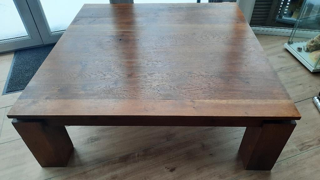 salontafel, Huis en Inrichting, Tafels | Salontafels, Ophalen, Gebruikt, 50 tot 100 cm, Vierkant