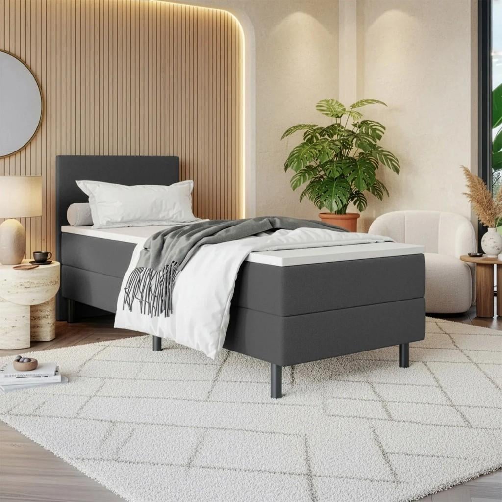 OP=OP Opberg boxspring 80 x 200 Antraciet, Zwart, Nieuw, Ophalen of Verzenden, 80 cm