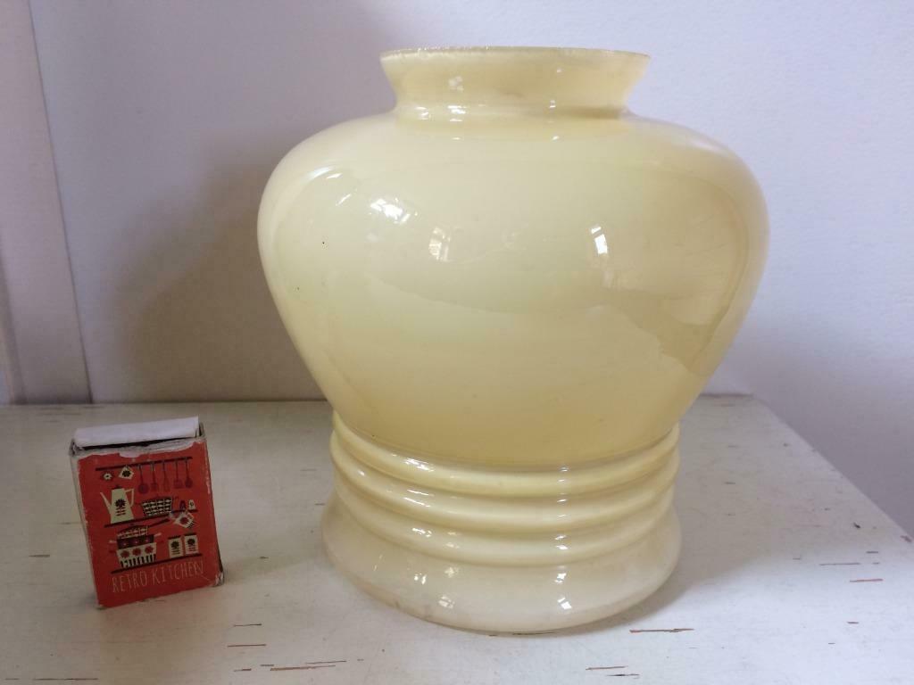 Verre à suspension en verre opalin jaune foncé & vieux rose, Maison & Meubles, Lampes | Suspensions, Utilisé, Moins de 50 cm, Verre