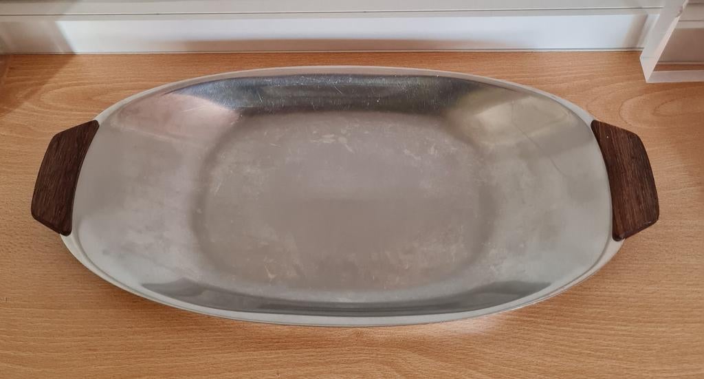 Inox schaal Deens design Voss, Ophalen of Verzenden, Gebruikt, Inox