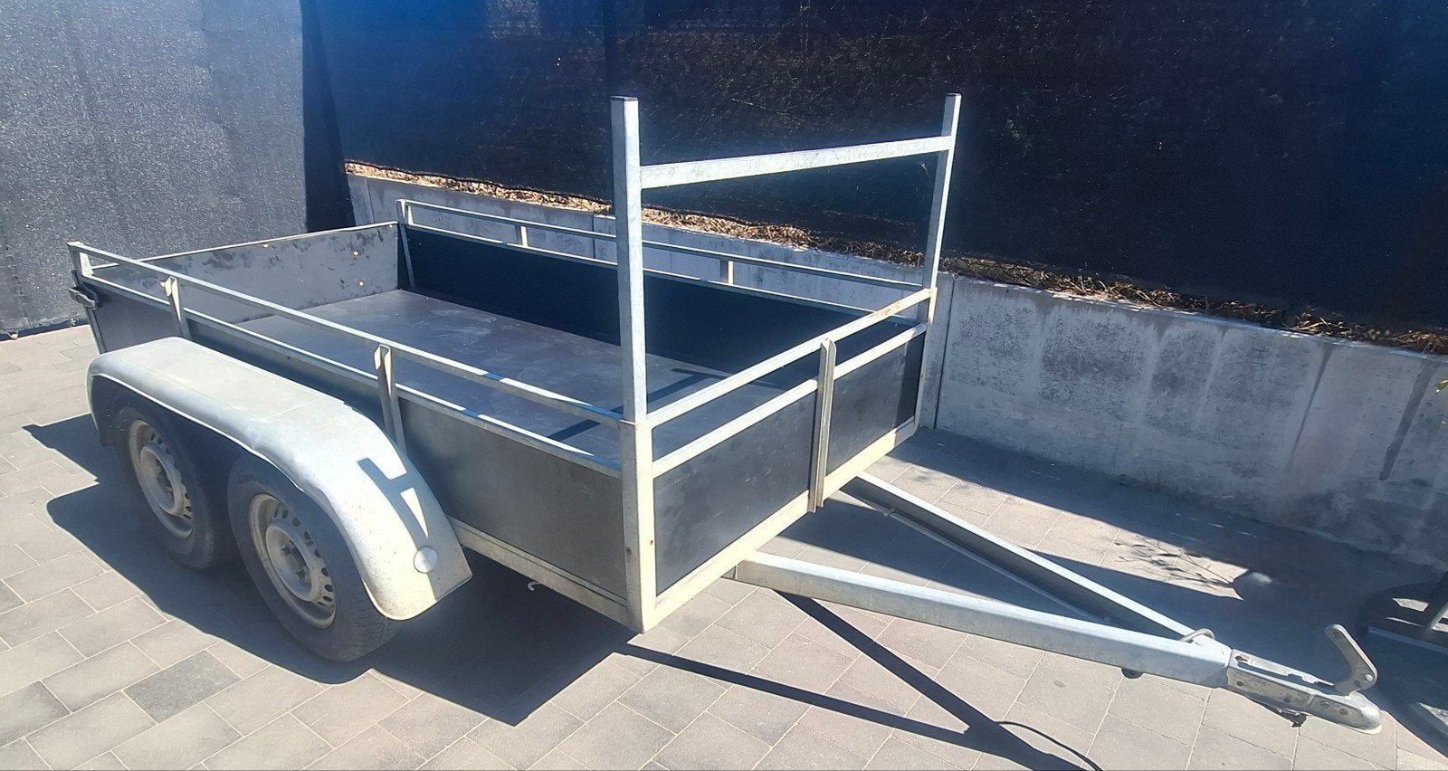 dubbelas aanhangwagen, Ophalen of Verzenden