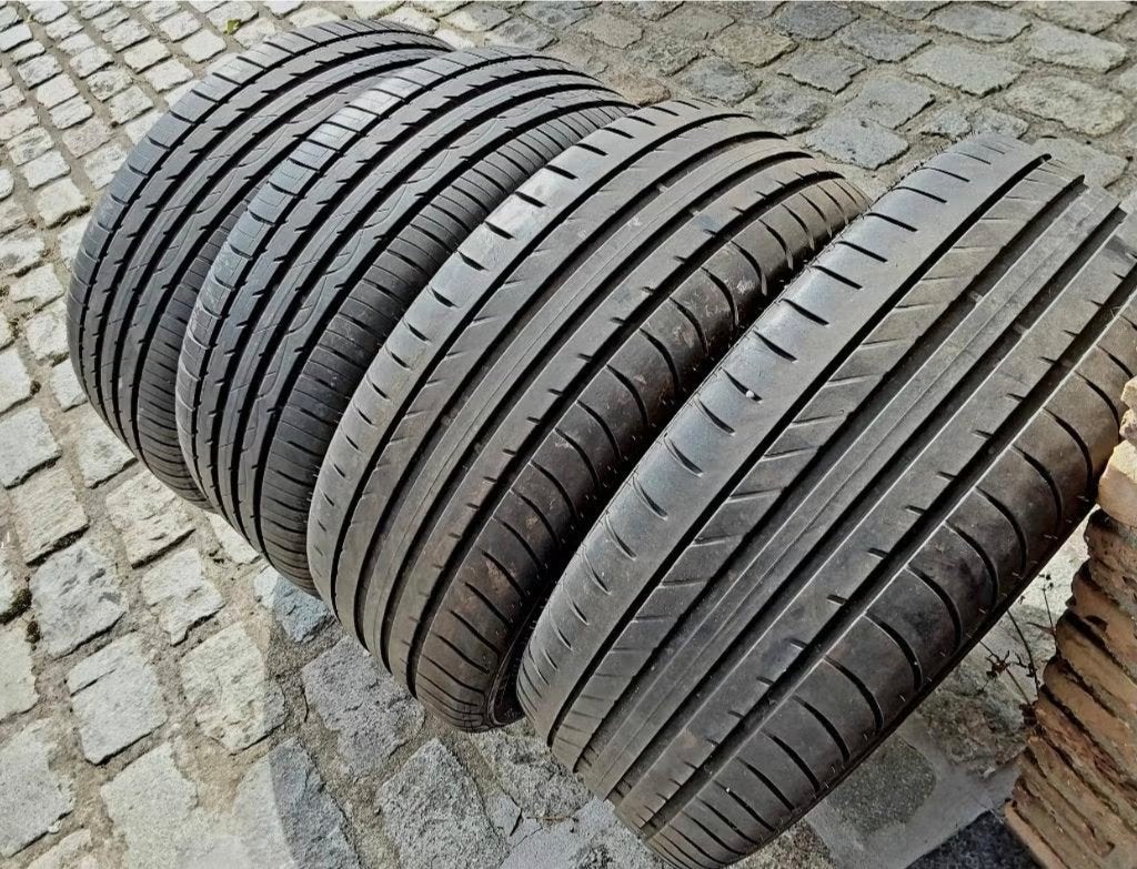 4 roues été 205/55-16 sur jantes Ford, Ophalen, Gebruikt, 16 inch, Banden en Velgen