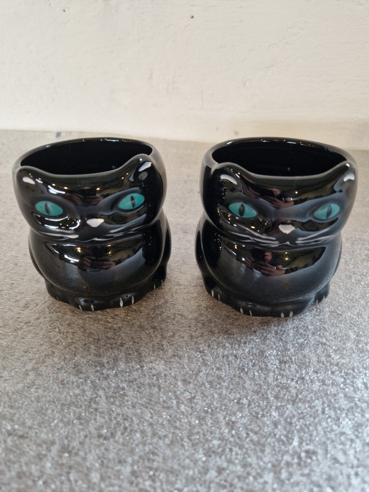 Vintage chat noir keramische mokken, Ophalen of Verzenden