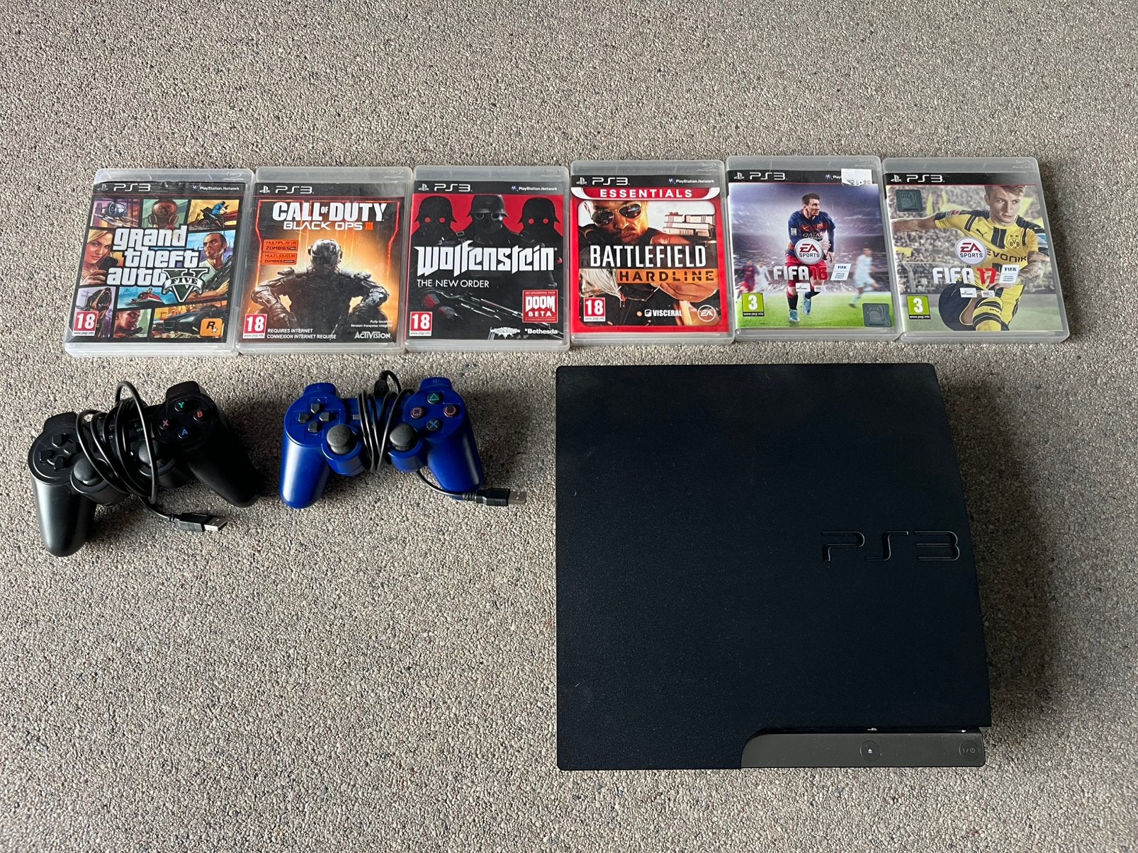 Playstation 3, Games en Spelcomputers, Ophalen, Gebruikt, Met 2 controllers, Met games