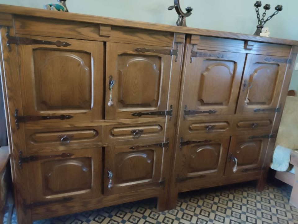 Eikenhouten meubelen, Huis en Inrichting, Kasten | Buffetkasten, Ophalen, Zo goed als nieuw, Eikenhout, Rustique