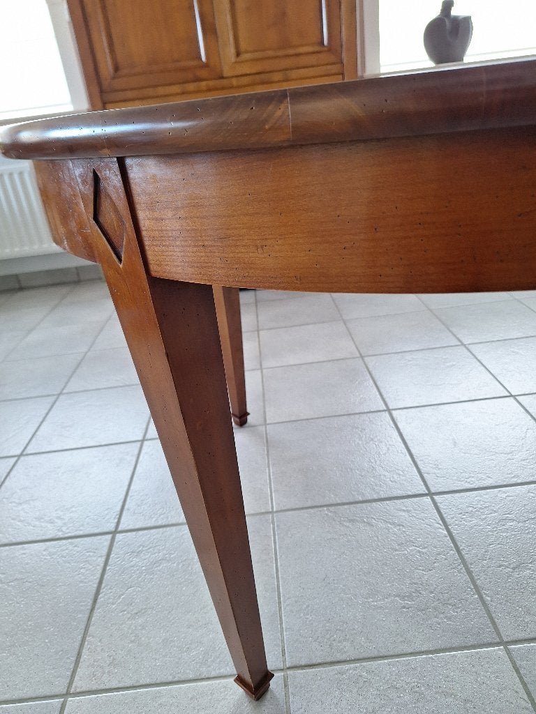 eettafel massief kerselaar GRL Selection, Ophalen, Gebruikt, 100 tot 150 cm, Vijf personen of meer