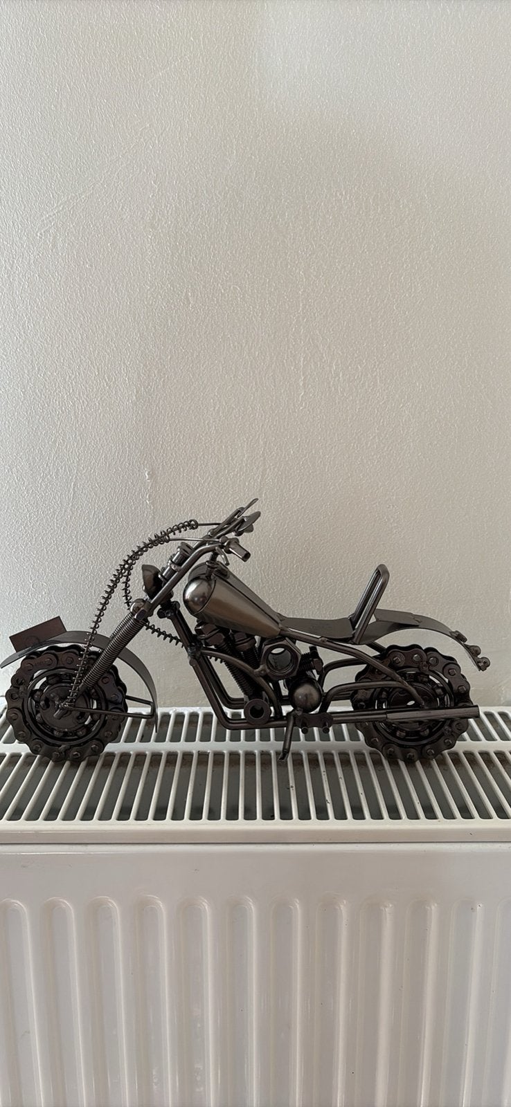 Sculpture Moto Chopper Métal Artisanale / Scrap Metal Art, Enlèvement ou Envoi, Utilisé, Métal