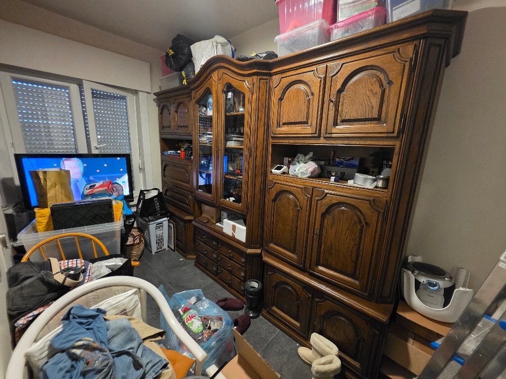 Eiken kast, Ophalen, Gebruikt, Eikenhout, Met deur(en)