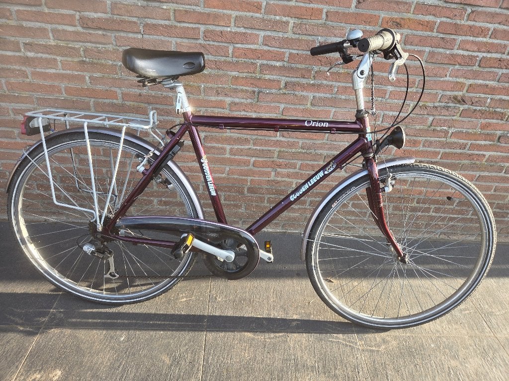 Herenfiets gouden leeuw, Fietsen en Brommers, Gebruikt, Velgrem, Versnellingen, 53 tot 57 cm