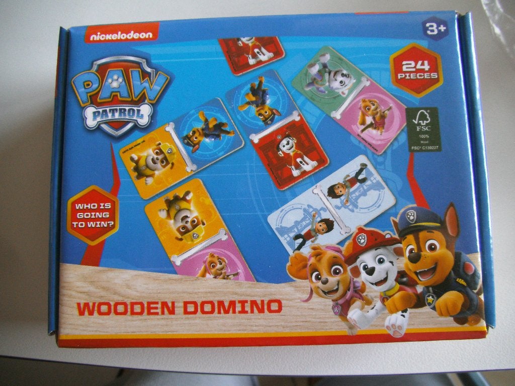 Houten domino Nickelodeon Paw Patrol", Kinderen en Baby's, Speelgoed | Educatief en Creatief, Ophalen of Verzenden, Gebruikt
