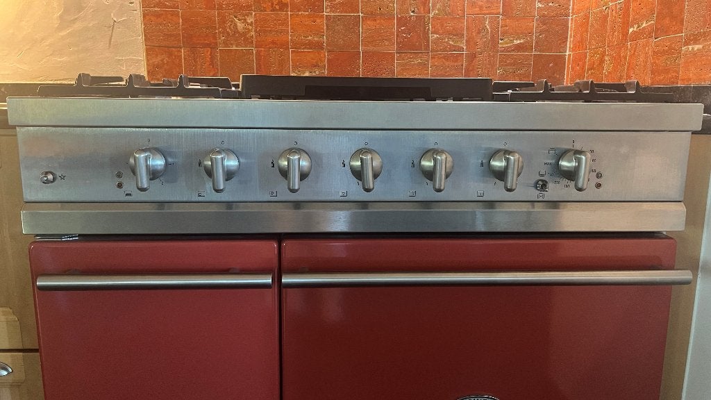 Luxe Lacanche 100cm gasfornuis met elektrische oven, Elektronische apparatuur, Zo goed als nieuw, Gas, 85 tot 90 cm, 5 kookzones of meer