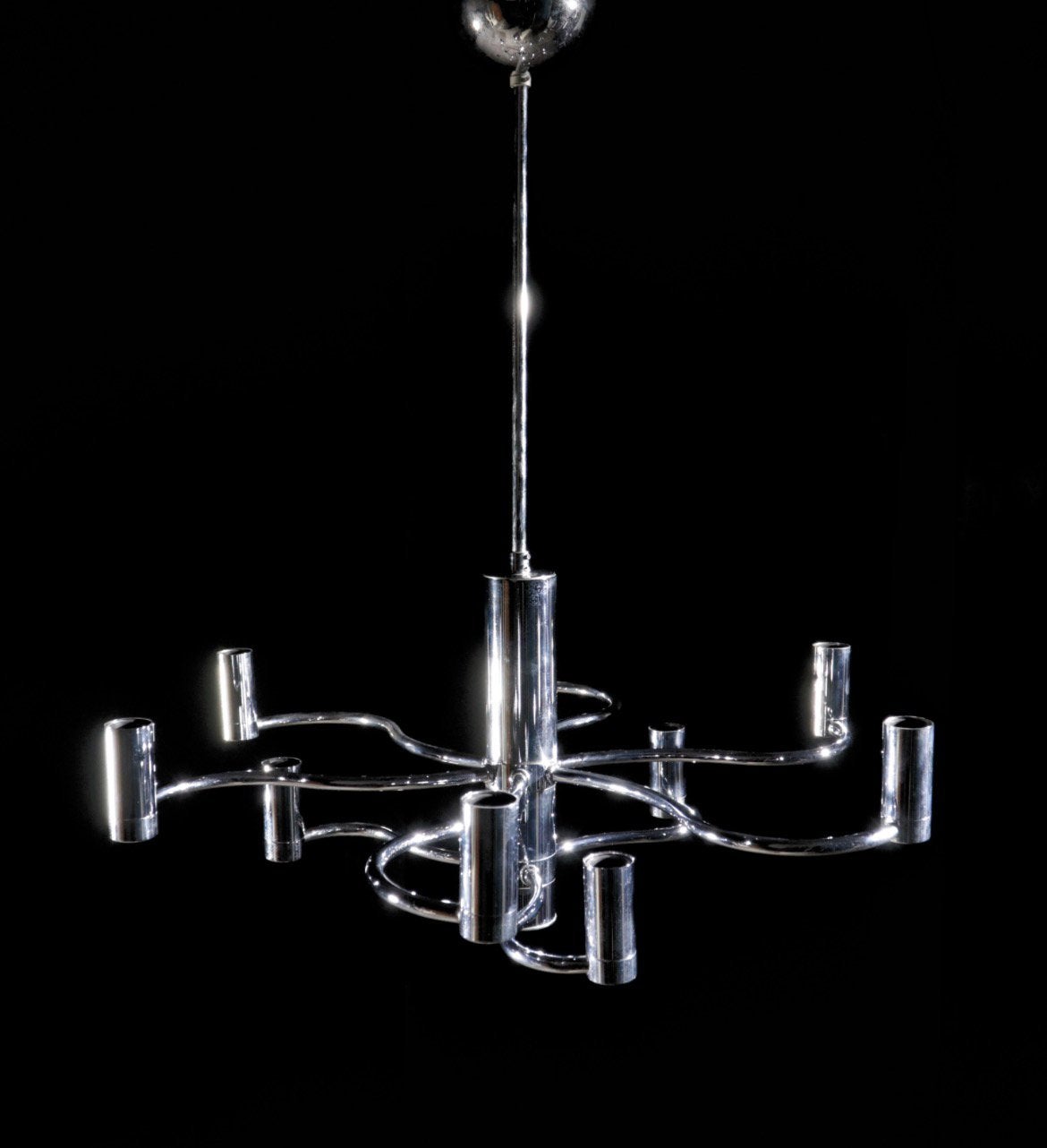 Lustre vintage Gaetano Sciolari 70’s, Enlèvement, Comme neuf, Métal