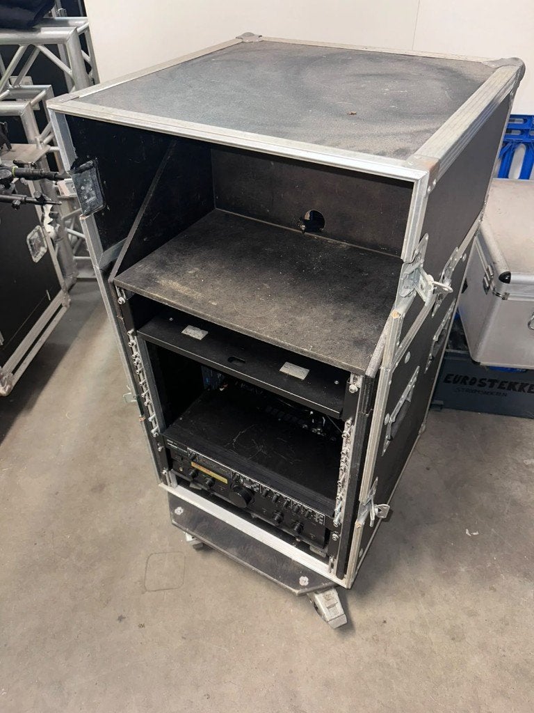 Grote Regie Flightcase – Dubbel 19" Rack – Op Wielen, TV, Hi-fi & Vidéo, Autres types, Enlèvement, Utilisé