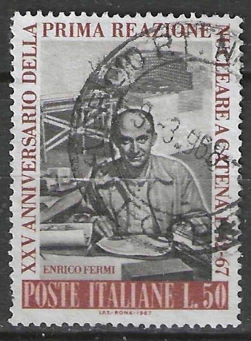 Italie 1967 - Yvert 991 - Enrico Fermi - 50 l. (ST), Envoi, Affranchi