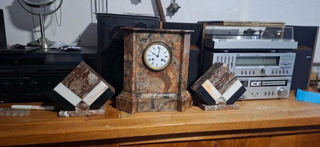 horloge en marbre, Antiquités & Art, Antiquités | Horloges, Enlèvement