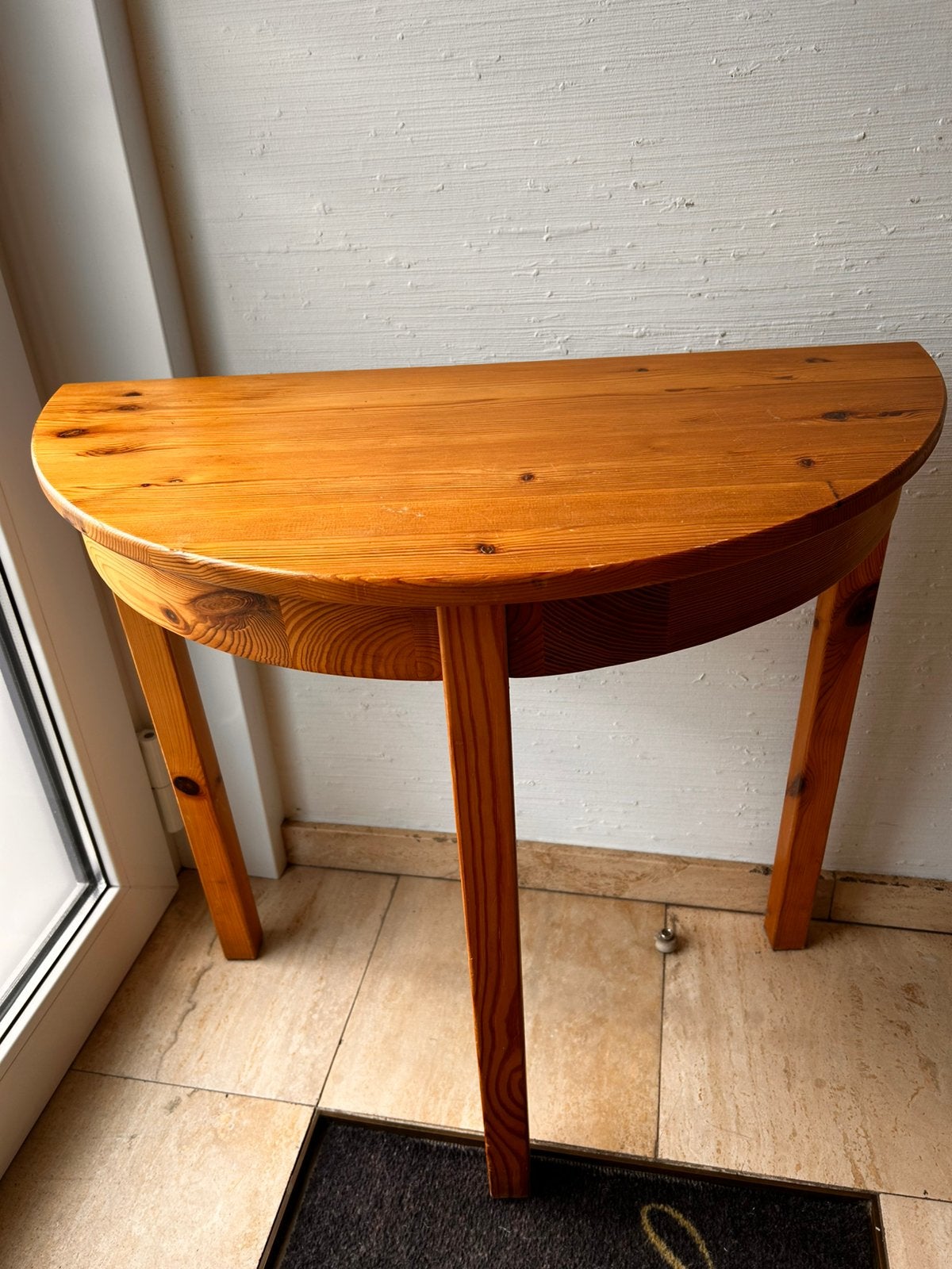 Pitch Pine hout halltafeltje - wandtafeltje, Ophalen, 50 tot 100 cm, Grenenhout, Zo goed als nieuw