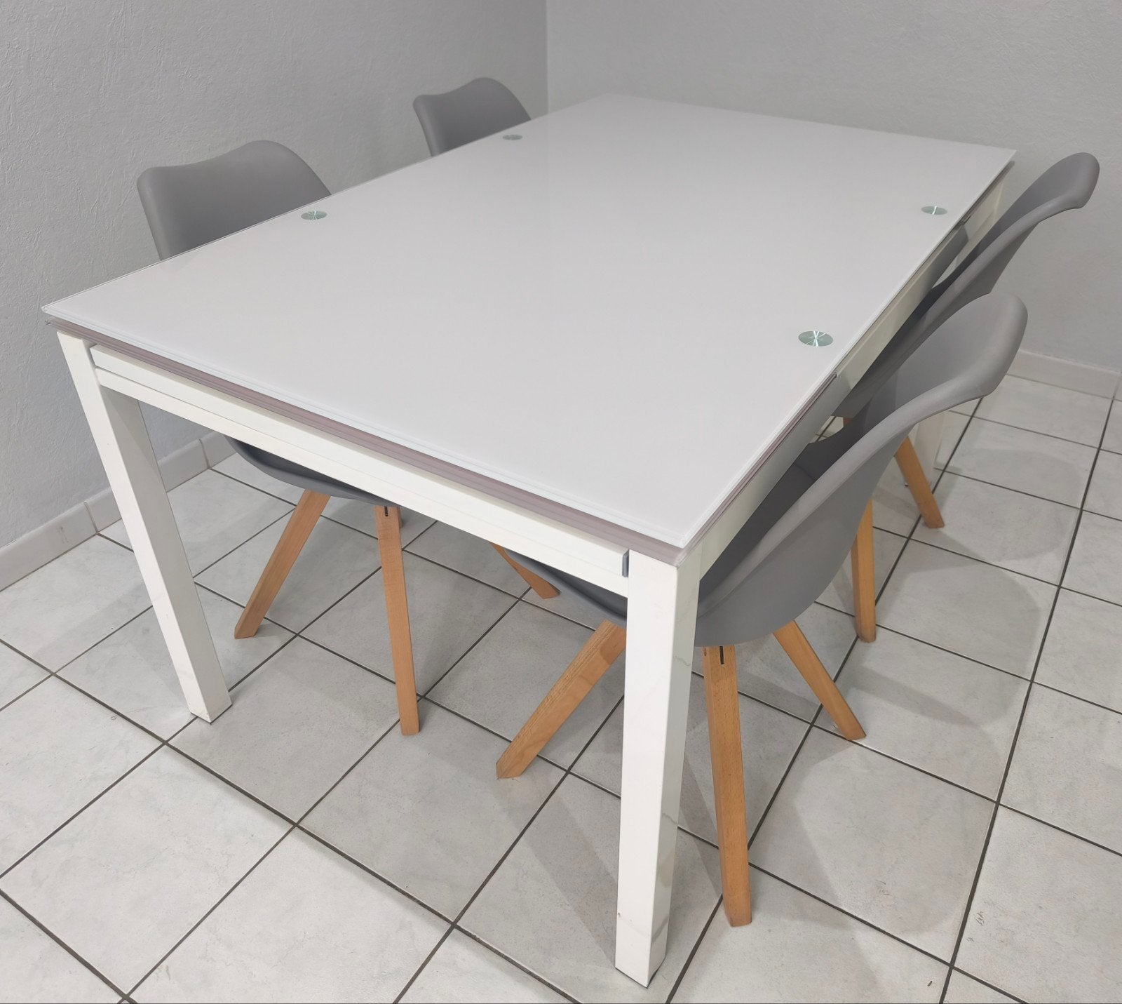 glazen tafel/keukentafel/eetkamertafel, Huis en Inrichting, Tafels | Eettafels, Ophalen