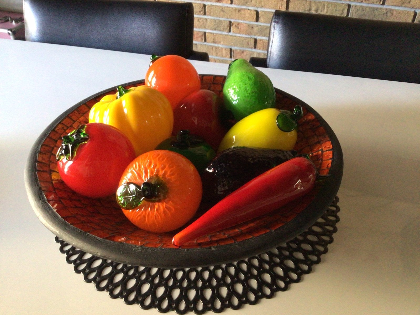 Plat avec 10 piéces en verre prix 75€ l’ensemble, Enlèvement, Comme neuf, Verre