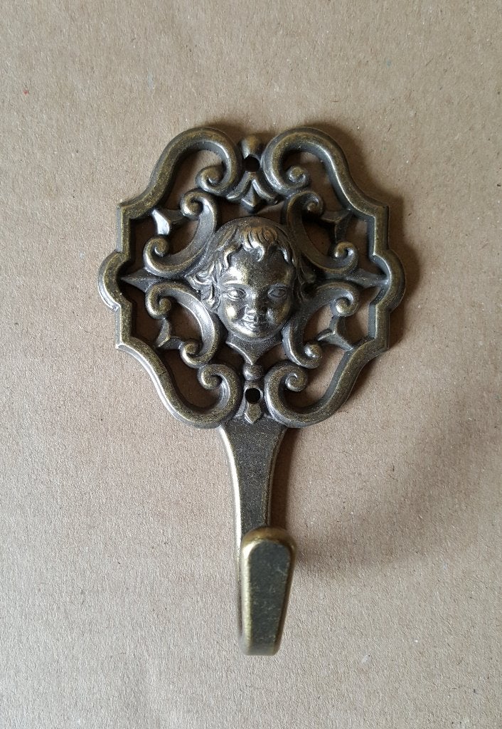 3 Patères Vintage Laiton - Ange / Putto - Années 70 (Neuf), Maison & Meubles, Accessoires pour la Maison | Portemanteaux, Neuf