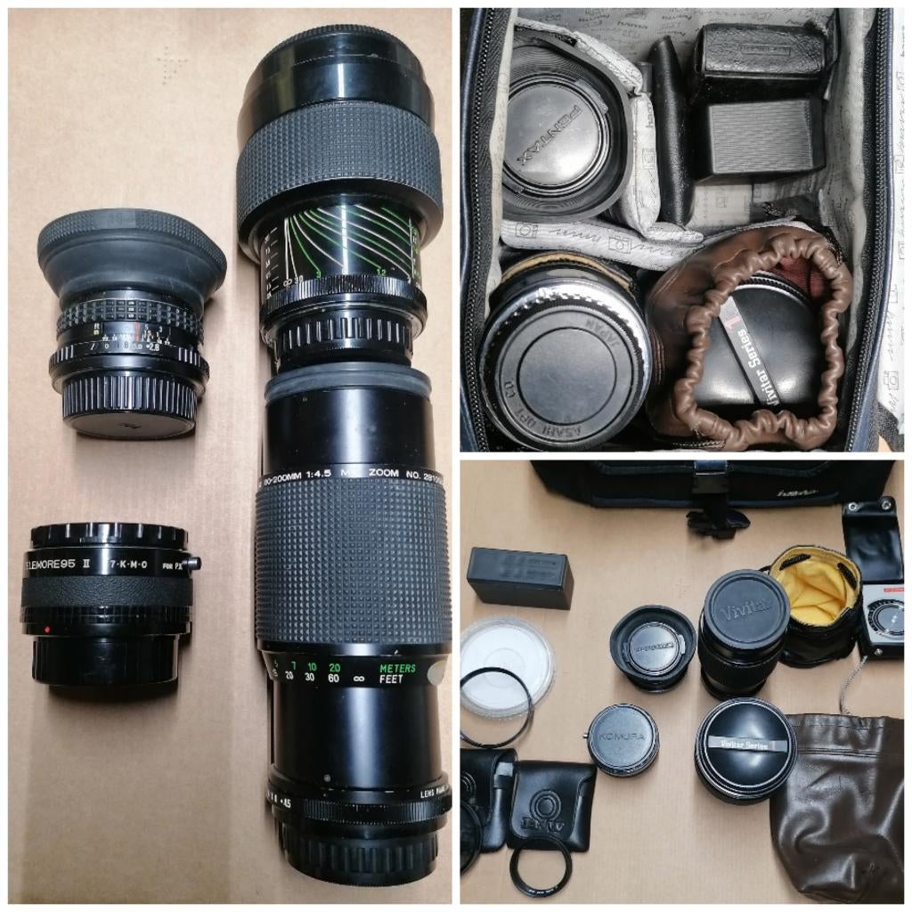 Set camera's en lenzen, Verzenden, Gebruikt, Pentax