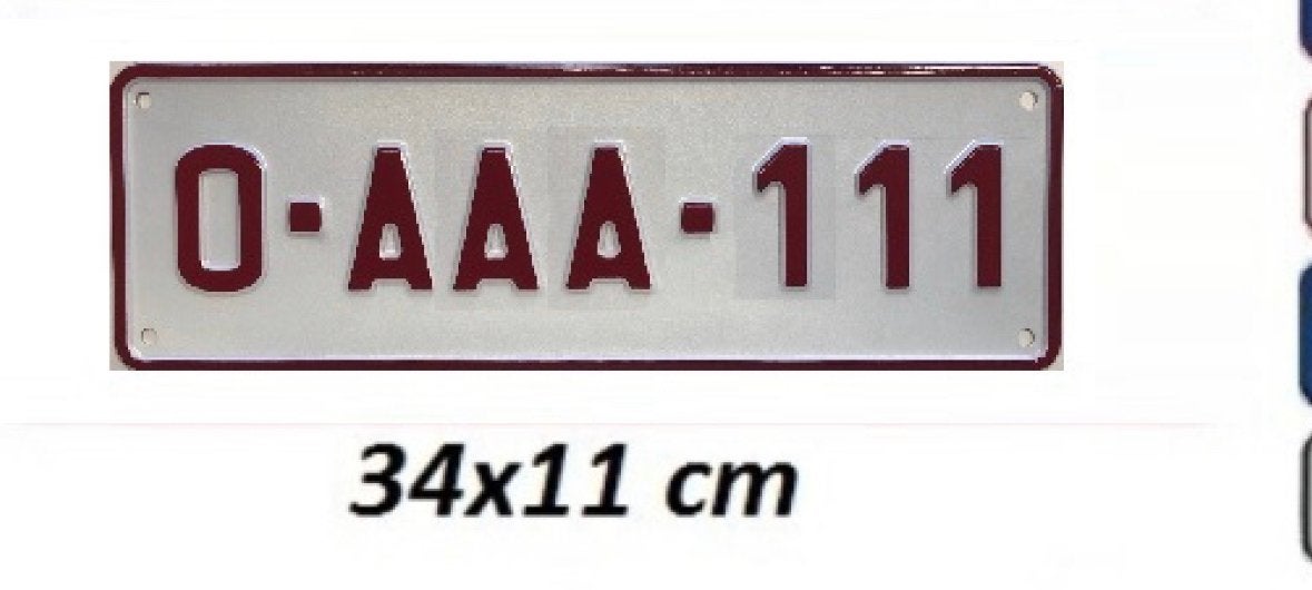 Plaque immatriculation 34x11cm ancêtre, Neuf, Enlèvement ou Envoi, ., .