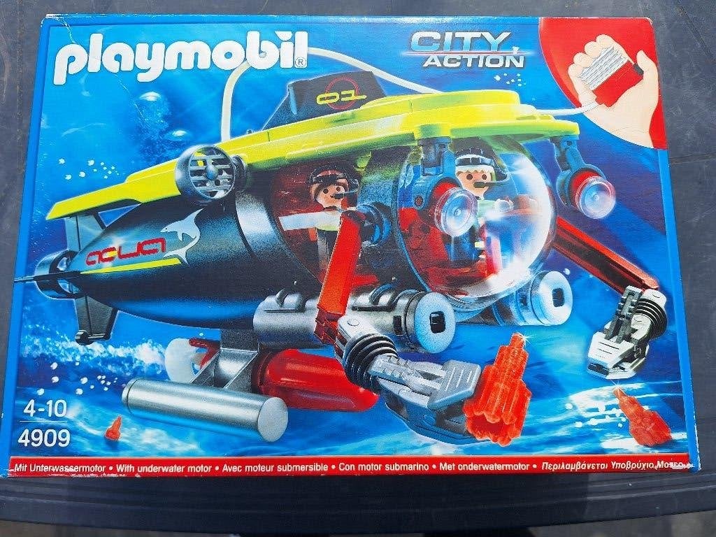 Playmobil 4909 - Sous-marin en haute mer (avec moteur), Enfants & Bébés, Enlèvement ou Envoi, Comme neuf, Bateau, Kit complet