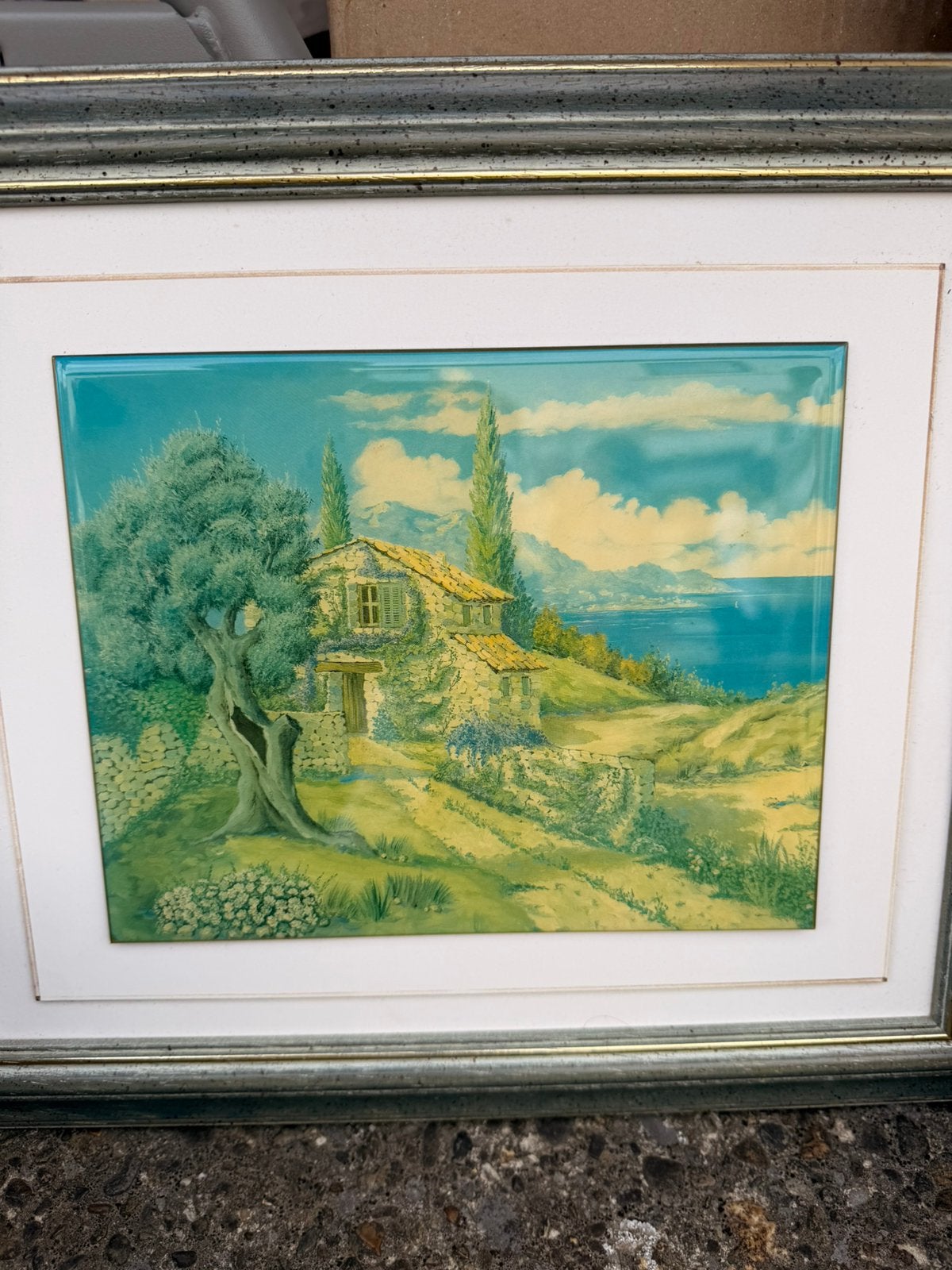 Cadre decoratif, Antiquités & Art, Encadré, Enlèvement, Paysages, Autre technique