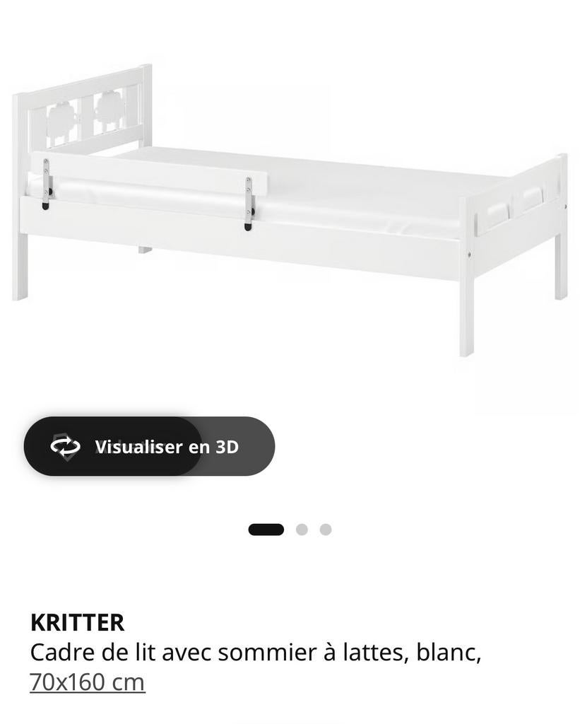 Lit enfant, Enlèvement, Utilisé, Sommier à lattes