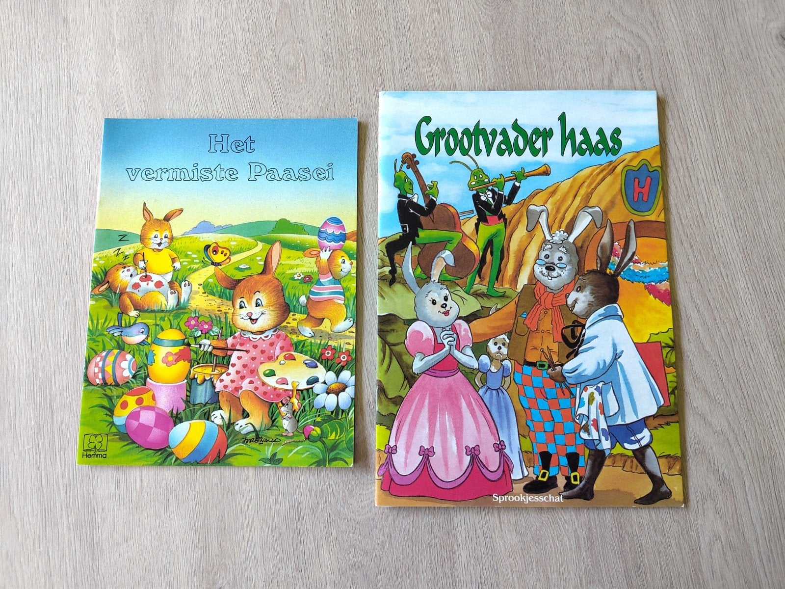 2 leesboekjes thema Pasen.Het vermiste paasei en Grootvader, Gelezen, 5 of 6 jaar, Jongen of Meisje, Ophalen of Verzenden