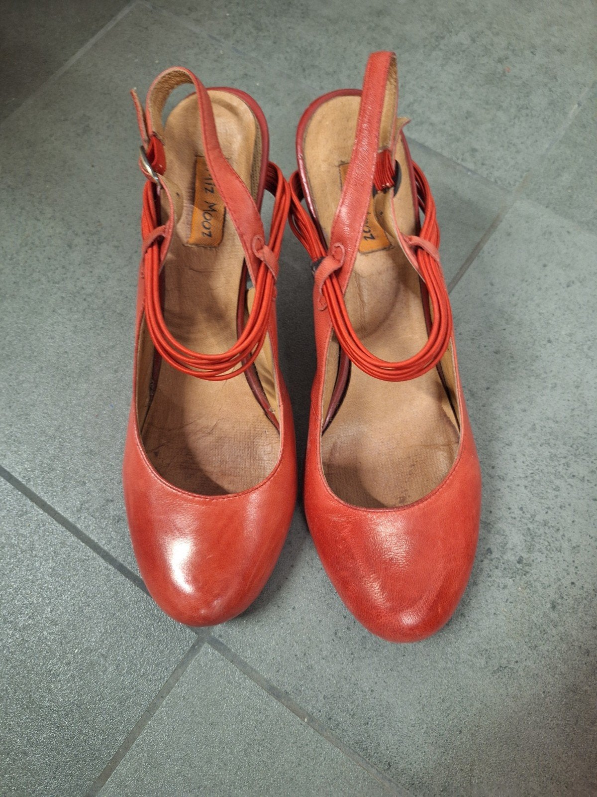 rode leder half open schoen 38, Rouge, Miz mooz, Enlèvement, Autres types