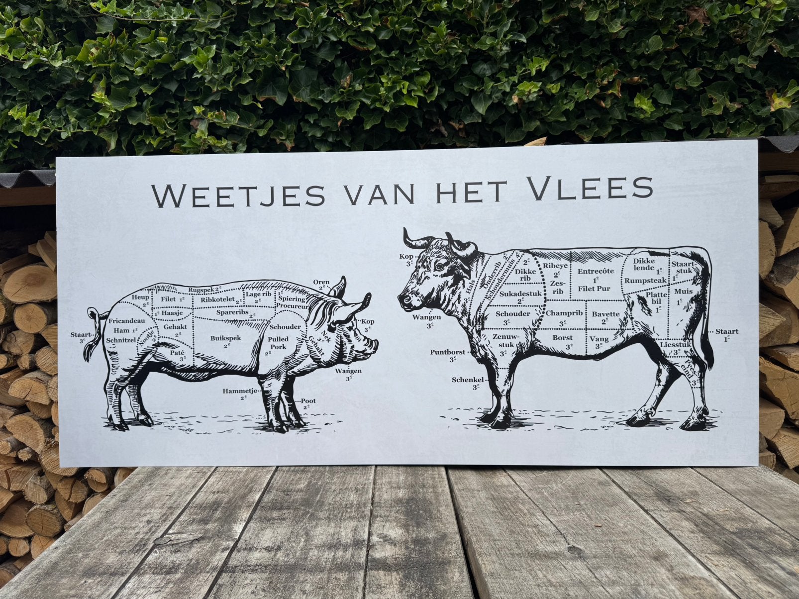 Decoratie voor in de keuken of buiten bij de bbq, Ophalen