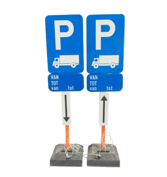 Te koop set E9c parkeerborden, Doe-het-zelf en Bouw, Overige Doe-Het-Zelf en Bouw, Gebruikt, Ophalen