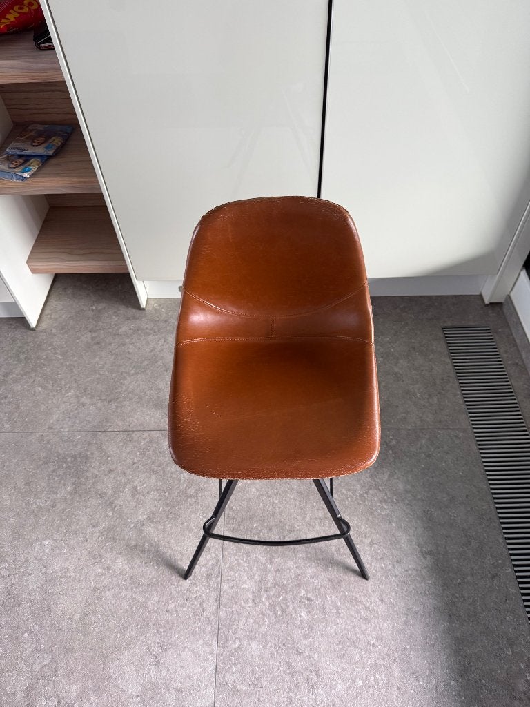 Kruk, Huis en Inrichting, Ophalen, Gebruikt, Met voetsteun, Leer