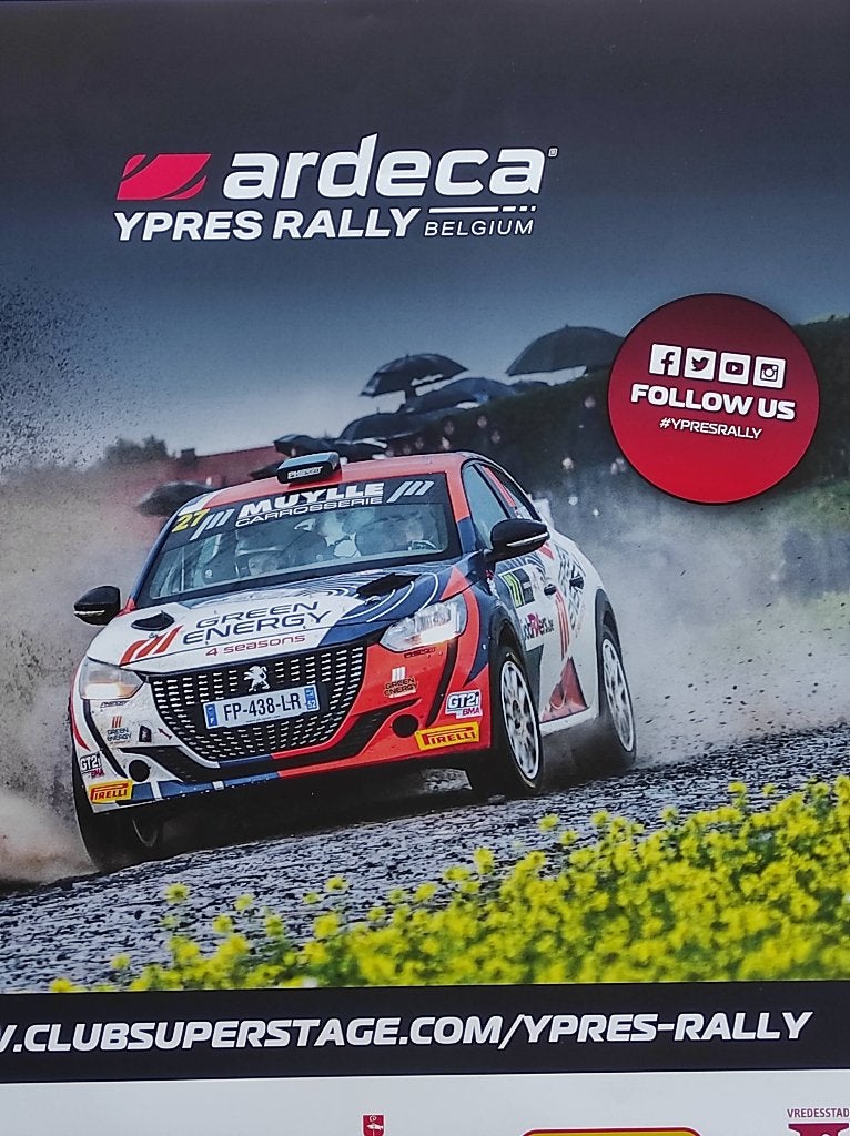 Koen Wauters Rally Ieper 2025 en 2026 posters > zie foto's, Neuf, Enlèvement ou Envoi, Rectangulaire horizontal, A1 jusqu'à A3