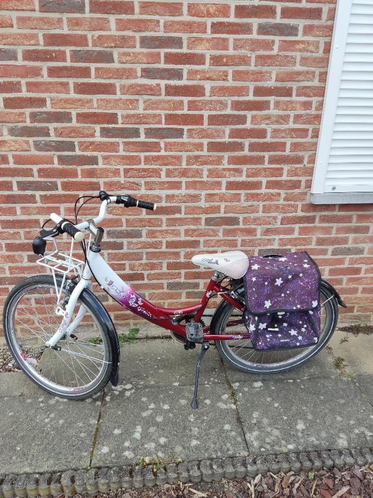 Fiets 24 INCH FUCHSIA WHITE, Fietsen en Brommers, Ophalen, Gebruikt, 24 inch, Versnellingen