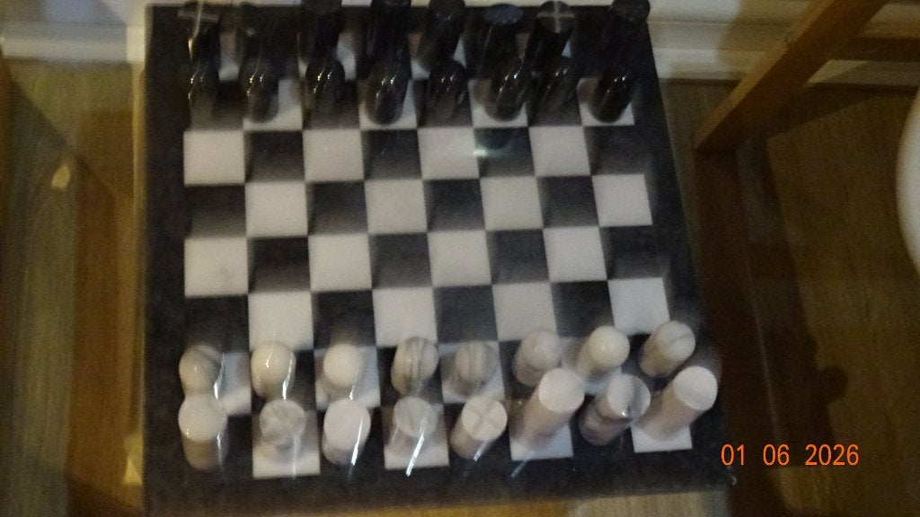 marmerenschaakbord, Een of twee spelers, Ophalen, Nieuw